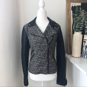 William Rast Faux Leather Speckled Moto Jacket